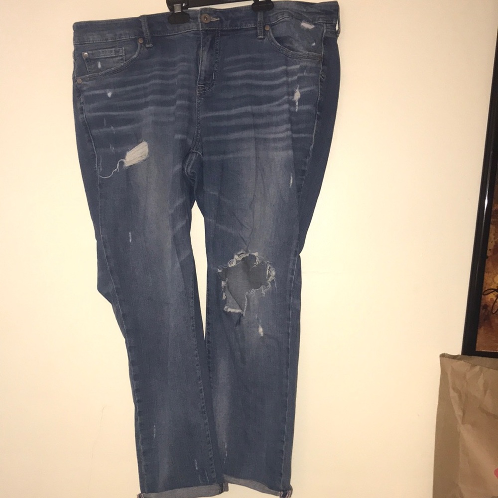 Torrid destructed boyfriend jeans